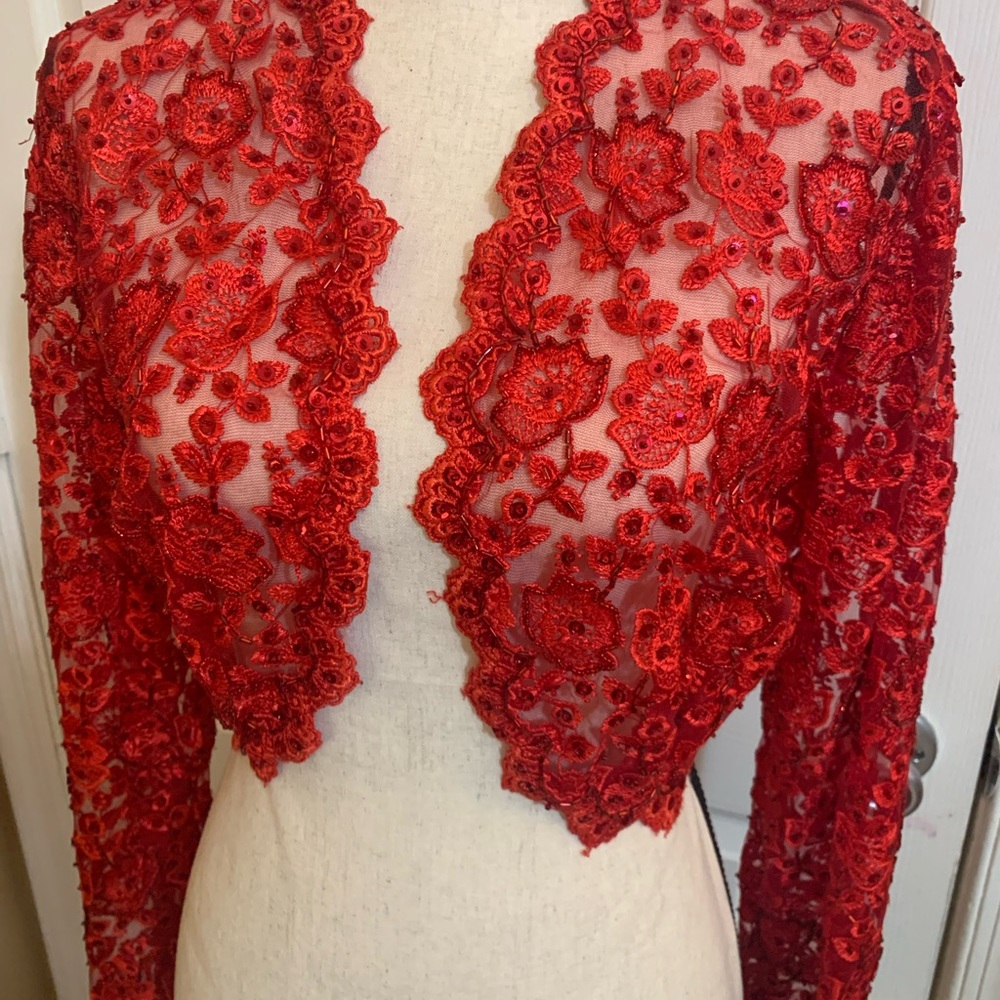 Sequined Lace Jacket Bolero style
